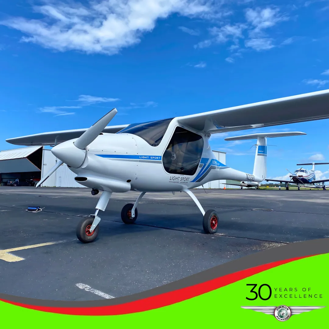 Alpha Trainer airplane seen from the front